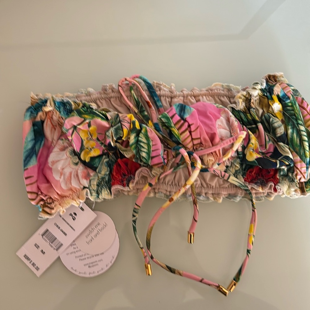 NWT‎ Oasis PQ Ruched Bandeau Top - Picture 7 of 10